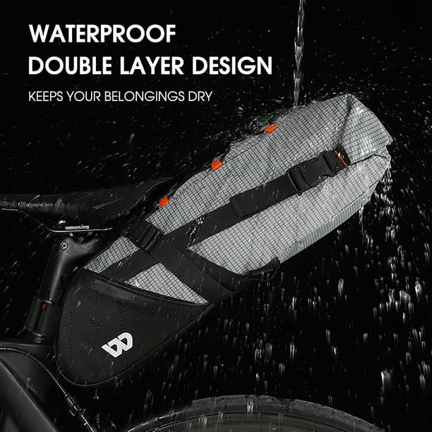Sacoche De Selle Vélo 10L – Imperméable, Légère Et Facile à Fixer Pour VTT Ou Vélo De Route