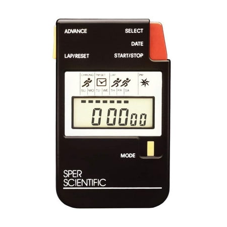 Large Display Digital Stopwatch with Clock Functions & Alarm 810022 - Easy-to-Read LCD Timer Durable & Portable Stopwatch for Labs Classrooms Sports Events & More