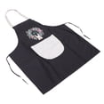 thumbnail image 4 of Diseño de uñas con estampado de cachorros, lavable a máquina para cocina y manualidades, delantal de cocina impermeable negro, 4 of 8