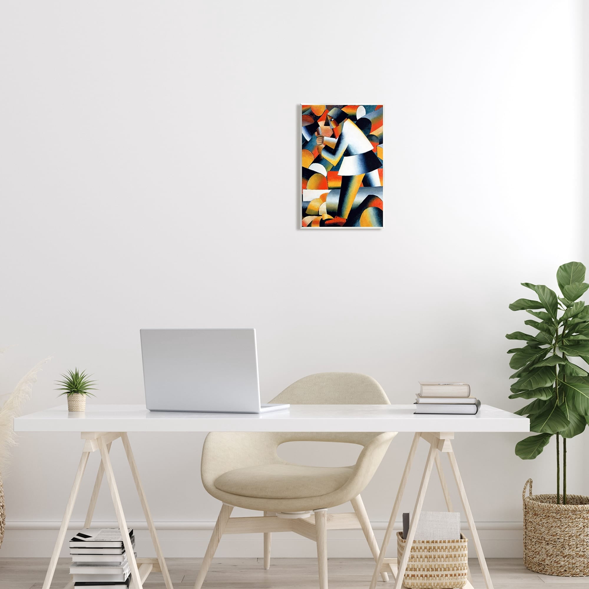 Stupell Industries Farmer Kazimir Melevih Classic Abstract Painting Painting Unframed Art Print Wall Art, Design by one1000paintings