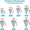 thumbnail image 4 of czcpp-Pyramid Sinker Fishing Weights Bullet Fishing Weight Saltwater Fishing Weight Sinker for Catfish Rig Ocean Surf Fishing Gear Tackle 1oz 2oz 3oz 4oz 5oz 6oz 8oz, 4 of 4