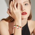thumbnail image 3 of Pulsera Trenzada de Navidad Mujer Hilo Rojo Ajustables de Punto Charm Pulseras Navidad Regalos Joyería, 3 of 5