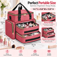 thumbnail image 2 of Large Capacity Nail Polish Storage Bag, Double Layer Nail Tech Organizer Case with Removable Dividers for Salon, Home, Travel, Nail Artist and Professional Manicure Tools​, 2 of 5