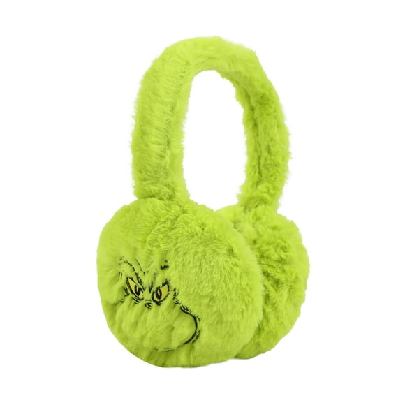 The Grinch Big Face Faux Fur Green Ear Muffs