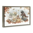 thumbnail image 4 of Stupell Industries Autumn Fun Dogs Holiday Painting Brown Floater Framed Canvas Art Prints Wall Art, 25 x 17, 4 of 10