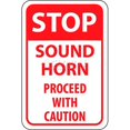 thumbnail image 3 of STOP SOUND HORN PROCEED WITH CAUTION SIGN, 3 of 5