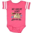 thumbnail image 3 of Inktastic My Great Aunt Loves Me with Sloth and Hearts Boys or Girls Baby Bodysuit, 3 of 5