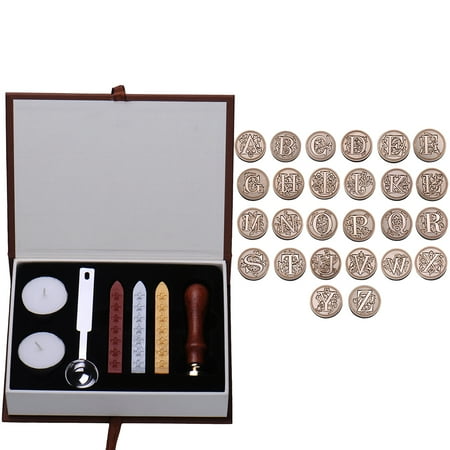 - Initial Letter Vintage Alphabet Wax Badge Seal Stamp Wax Kit Set Tool Letter A-Z