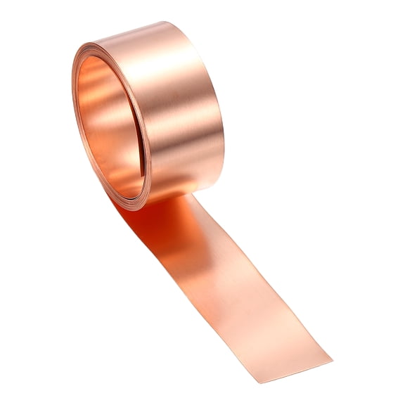 Copper Flashing, 32 Gauge 0.2mm Thickness 99.95% Pure Copper Sheet Roll, 0.8" Width x 6.5ft Metal Foil Plate for Roofing Repair, DIY Project, and Electricity