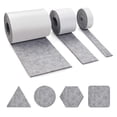 thumbnail image 2 of 3 Rolls Of Self-Adhesive Felt For Furniture (100Cm * 10Cm + 100Cm * 5Cm + 100Cm * 2Cm) Cut Any Shape, Strong Adhesive Sliding Mat Tape, For Chairs, Floor Protection -Grey, 2 of 6