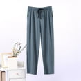 thumbnail image 3 of Mens Modal Sleeping Pants Big & Tall Comfy Pajamas Pants with Pocket Wide Leg Elastic Waist Sleepwear Bottoms Army Green, L, 3 of 3