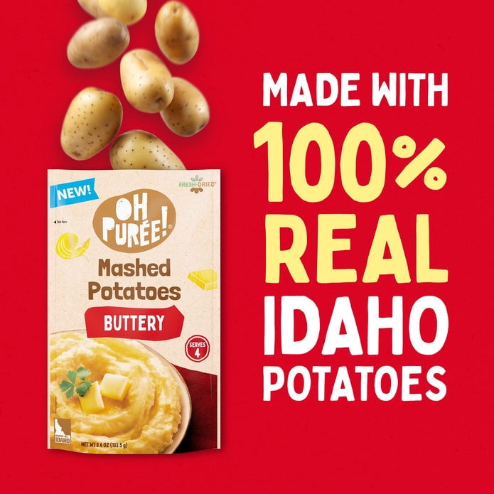 (Pack of 12) Oh Puree Potato Instant Mashed Buttery 3.6 Oz