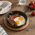 thumbnail image 3 of HAWOK Mini Pre- seasoned Cast Iron Skillet,Dia.6 inch Round pan cast iron server frying pan…, 3 of 8