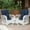Navy Cushions, variant on MEETWARM 3 Pieces Outdoor Wicker Swivel Rocker Patio Set, Rocking Chairs Rattan Patio Furniture Sets with Thickened Cushion and Glass-Top Coffee Table, Conversation Bistro Set, White Wicker/Navy