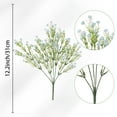 thumbnail image 5 of REGALWOVEN 6 Pcs Fake Long Stem Baby's Breath Bouquets, Real Touch Faux Artificial Flowers for Wedding Floral Arrangement Party Home Decor Light Blue 12.2 in, 5 of 6