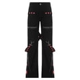 thumbnail image 5 of European and American style cool Y2K Millennium Stylish Girl Street Pants Personalized Star Hip-Hop Web Zipper Versatile Casual Pants - Fabric: 75% cotton 25% fiber&nbsp;&nbsp;&nbsp;&nbsp;0.79KG-L, 5 of 5