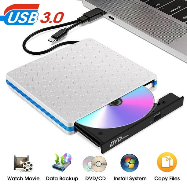 Doosl External DVD Drive, USB 3.0 External CD/DVD+/-RW Drive /DVD Player for Laptop, CD Burner Compatible Desktop PC Windows, Linux, OS Apple, Mac - Walmart.com