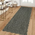 thumbnail image 5 of FairOnly Grey Brown 2'x6'Modern Ripple Weave Texture Machine Washable Runner Rug for Kitchen Hallway Ultra Thin Low Pile Non Slip Rug for Laundry, 5 of 7