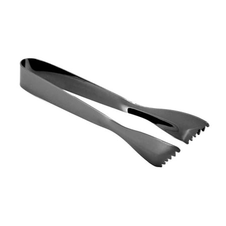 

Ice Tongs Thicken Multipurpose Food Tongs Easy To Grip Food Grade For Sugar Cubes For Kitchen For Biscuits Black Plated