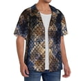 thumbnail image 4 of Haiem Watercolor Snake Skin Men's Casual Shirts Short Sleeve Button Down Shirts Fashion Textured Summer Beach Shirt-4X-Large, 4 of 7