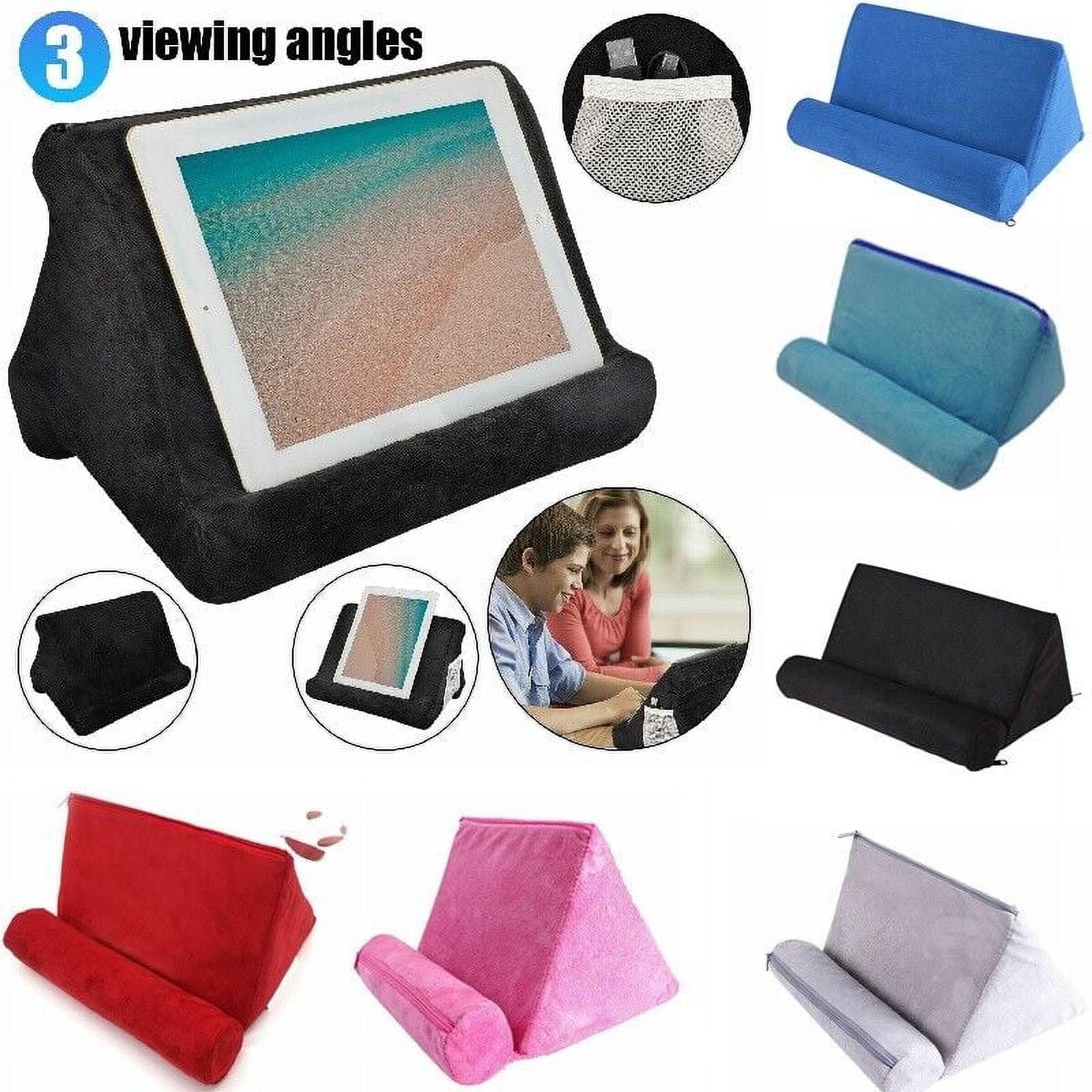Multi-Angle Plush Microfiber Pillow Tablet Read Stand Self Standing Holder Soft Cushion Lap Rest For Phone iPad