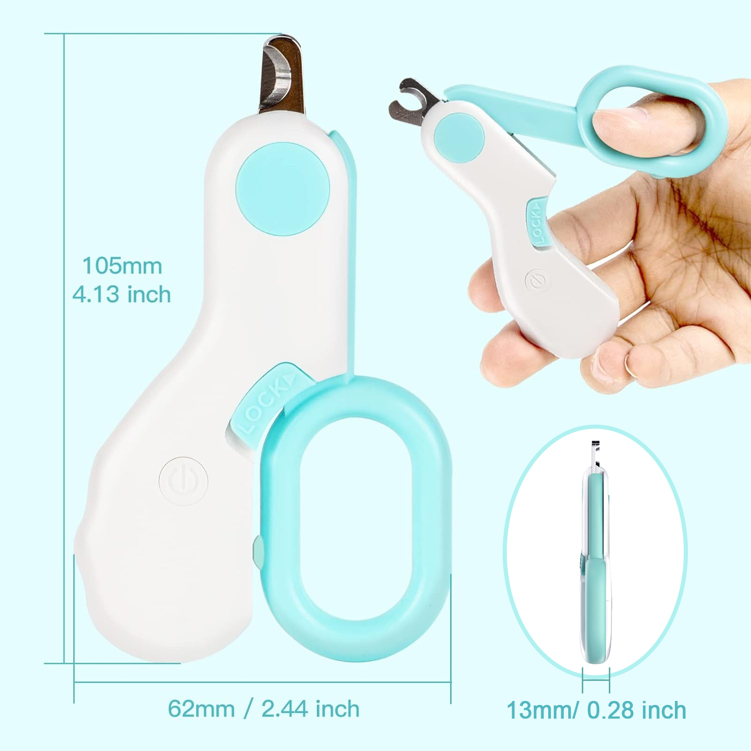 OAZOUF Cat Nail Clippers with LED Light photo 8
