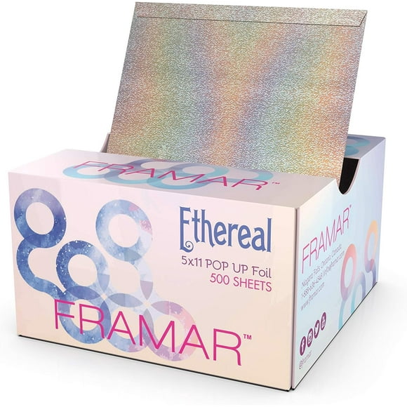 Lámina para el cabello FRAMAR Ethereal Pop Up para iluminar, 500 hojas