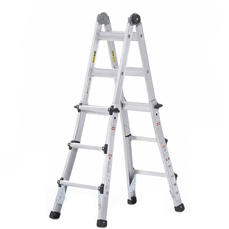 Cosco 14 ft. Aluminum 5-in-1 Multi-Position Ladder with 300 lb. Load Capacity Type IA Duty