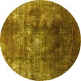 thumbnail image 1 of Ahgly Company Indoor Round Persian Yellow Bohemian Area Rugs, 4' Round, 1 of 4