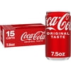 Coca-Cola Soda Pop Mini Cans, 7.5 fl oz, 15 Pack