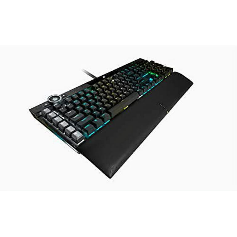 Backlit LED Rest Detachable Keyboard, Palm RGB MX Mechanical CHERRY Gaming CORSAIR Foam Black K100 - Memory Magnetic RGB Keycaps, SPEED, PBT with Double-Shot