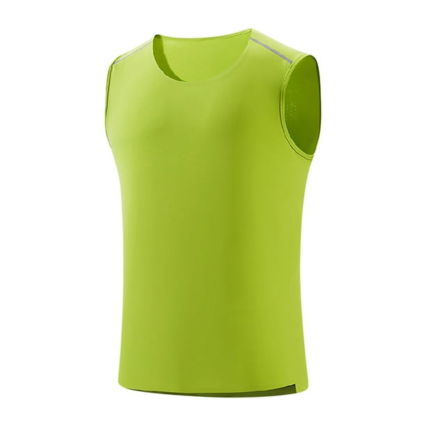 pstuiky Camisetas sin mangas para hombre, Camiseta de baloncesto fina de seda de hielo sin mangas para hombre, holgada, sin costuras, fresca y transpirable. Tops elegantes para mujer xxxxxl