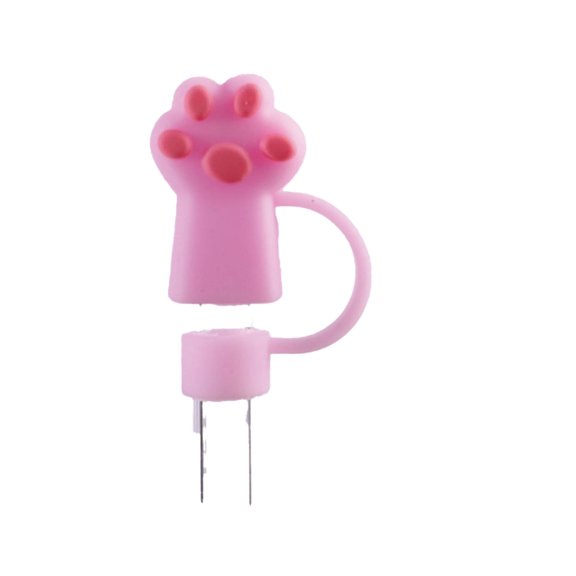 CCOCC Straw Toppers,Cute Cat Paw Straw Covers,Non-Toxic Silicone Straw Covers,Fun and Safe Straw Caps for All Ages