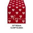 thumbnail image 3 of Table Cloth,Love Heart Valentines Day Red Table Runner Kitchen Dining Table Decor for Indoor Outdoor Anniversary Wedding Home Party Decoration, 3 of 8