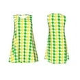 thumbnail image 7 of Logiee yellow and green houndstooth Print Summer Dresses for Women,Beach Sleeveless Flowy Pocket Tshirt Tank Sundresses,Women's Sleeveless Dress, 7 of 7