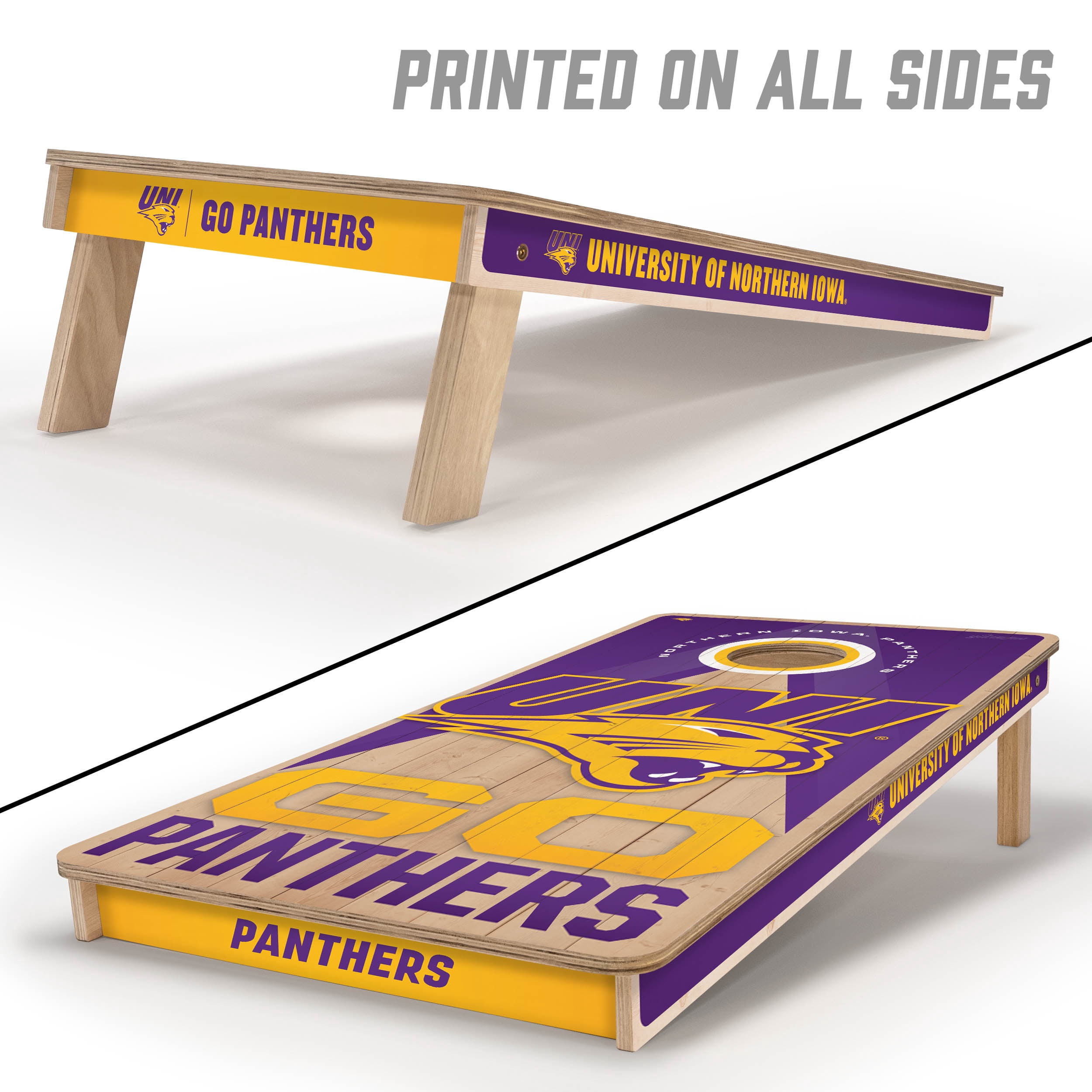 YouTheFan NCAA N Iowa Panthers 2X4 Slogan Series Cornhole NO BAGS