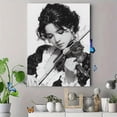 thumbnail image 4 of Black White Violinist Sketch Canvas Print, Classical Music Art Gift For Music Lovers Home Wall Decor, 4 of 8