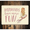 thumbnail image 1 of Mermaids Have More Fun Novelty Decor, Metal Wall Sign - 10x14 Inches, 1 of 4