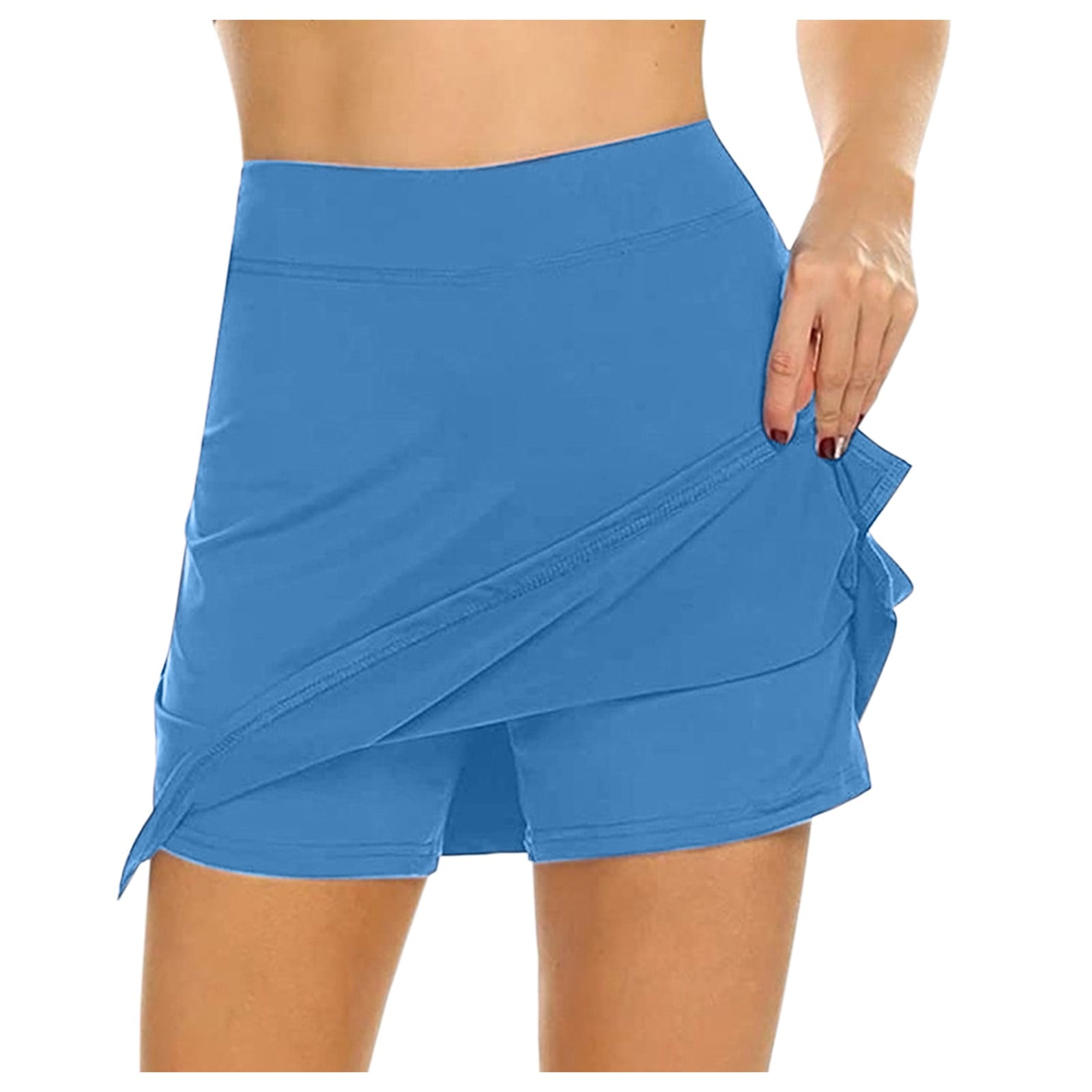 Mrat Skirts For Women Ladies Active Performance Skort Lightweight Skirt for Running Tennis Golf Sport Female Swing Skirt with Pocket