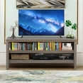 thumbnail image 2 of Costway 3-Tier TV Stand Console Cabinet for TV's up to 45'' w/ Storage Shelves Grey Oak, 2 of 9