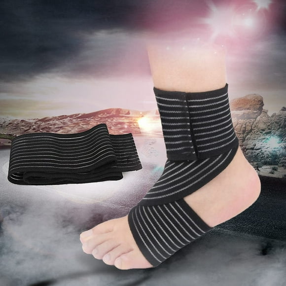 Riforla Foot and Ankle Support Band Adjustable Elastic Ankle Brace with for Sprains Sprains and Injuries. Black