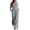 Gray, variant on TEAJOPSUU Women's Fall Winter Cargo Jumpsuits Casual Long Sleeve V Neck Button Down Wide Leg Jumpsuits with Pockets Chest Flap Pockets White