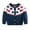 Navy, variant on Odeerbi Kids Girls Cardigan Sweater Cotton Knit Jacquard Sweater Cardigan Children's Color Block Peach Heart Knit Cardigan New Fashion Spring Fall Sweater Navy