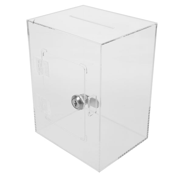 Worgeous Lock Box For Keys Acrylic Transparent Donation Box For Organizations Work Unit 1 Set