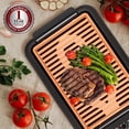 thumbnail image 3 of OVENTE Electric Indoor Grill with 15x10 Inch Non-Stick Cooking Surface, 1200W Fast Heat Up Power, Adjustable Temperature, Removable and Dishwasher Safe Grilling Plate and Drip Tray, Copper GD1510NLCO, 3 of 9