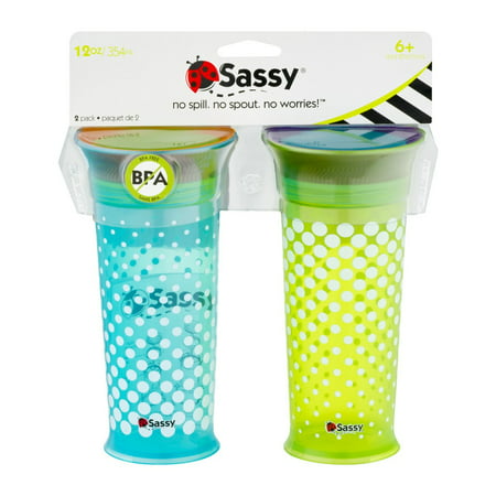 Sassy No Spill Spoutless Sippy Cup - 2 pack