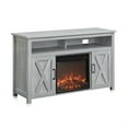 thumbnail image 2 of BELLEZE 48" Barn Door TV Stand Media Entertainment Center For TVs up to 50" with 18" Fireplace - Corin (Stone Grey), 2 of 7