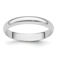 thumbnail image 4 of Platinum 3mm Half-Round Featherweight Band Ring Size 7, 4 of 5