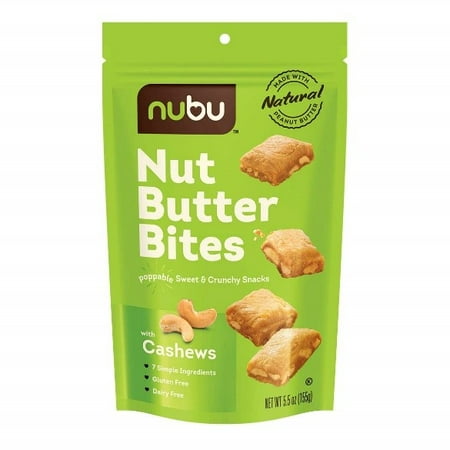 [Best by -Oct-02/2022] Nubu Nut Butter Cashew Bites, 5.5 oz.