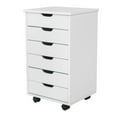 thumbnail image 2 of Ktaxon Five Drawer Rolling Storage Cart Wood File Cabinet, 2 of 14